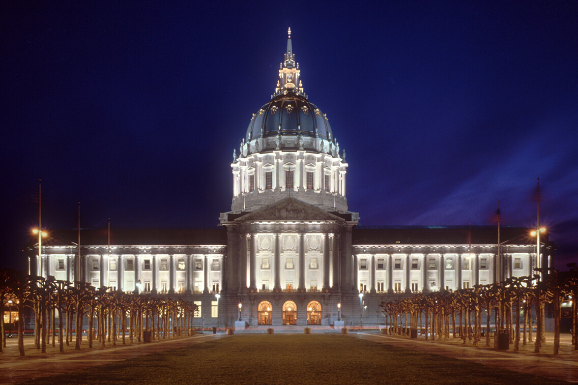 san francisco city hall exterior after completion