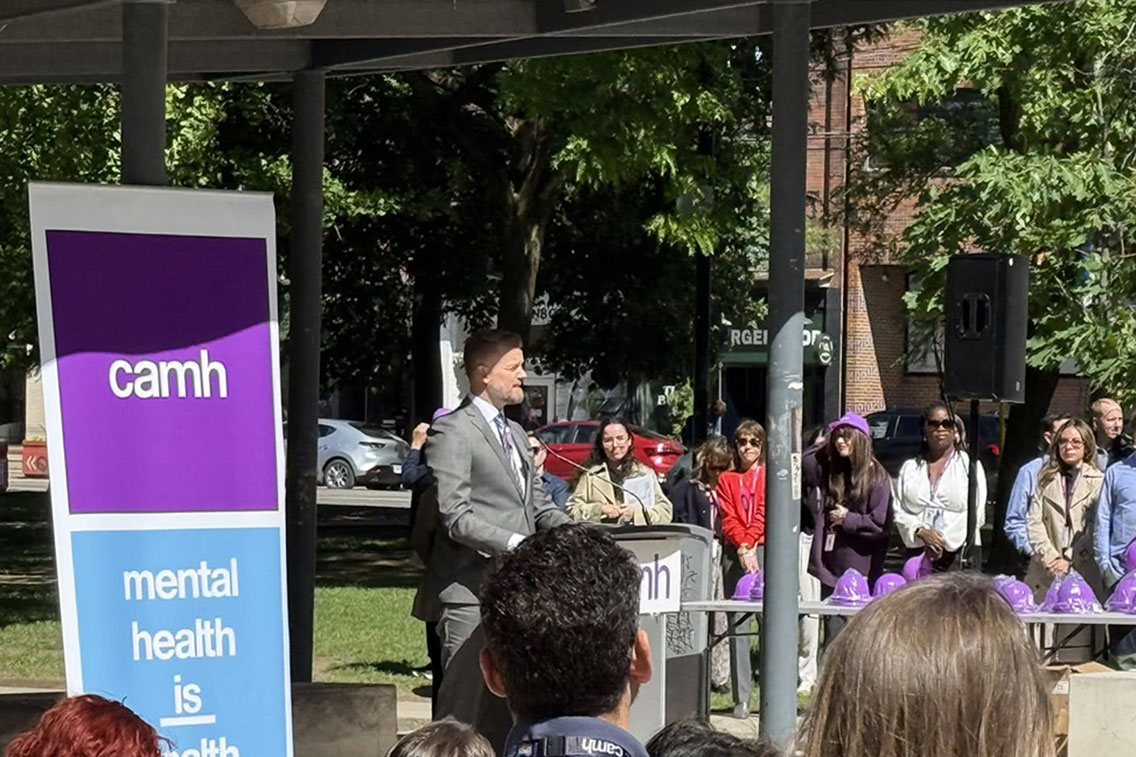 CAMH topping off ceremony for the Temerty Research and Discovery Center in Toronto, Canada