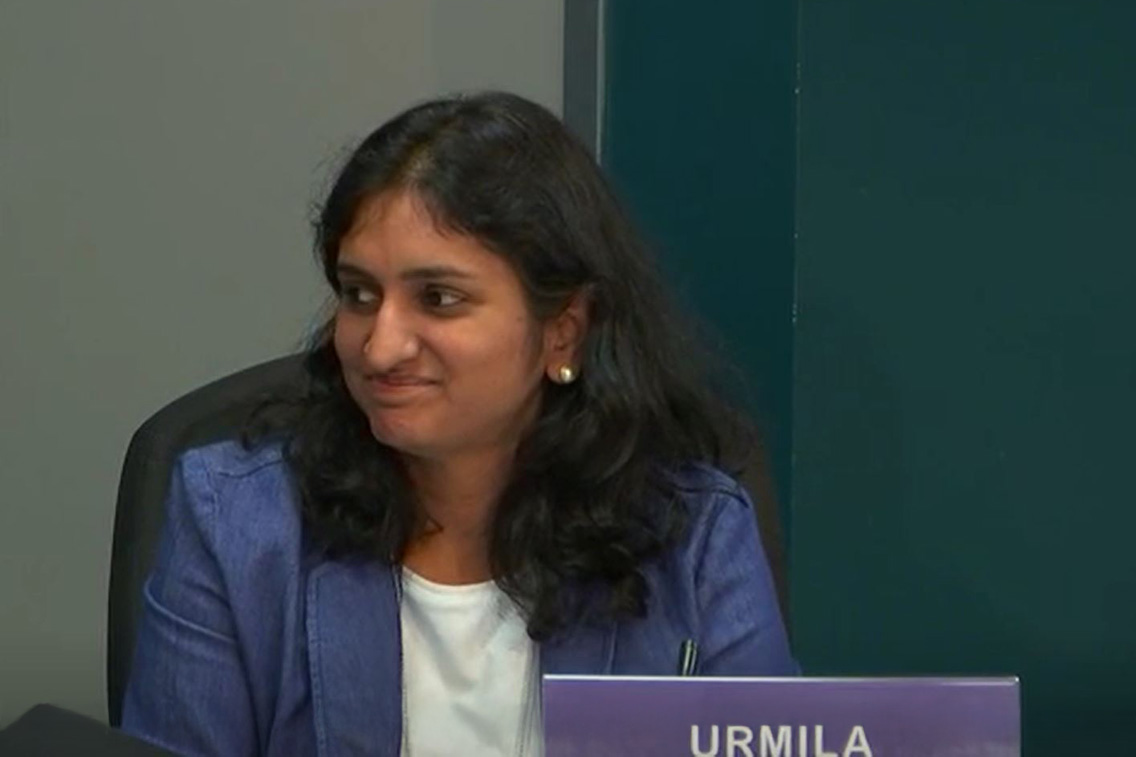 Photo of a woman at a committee meeting