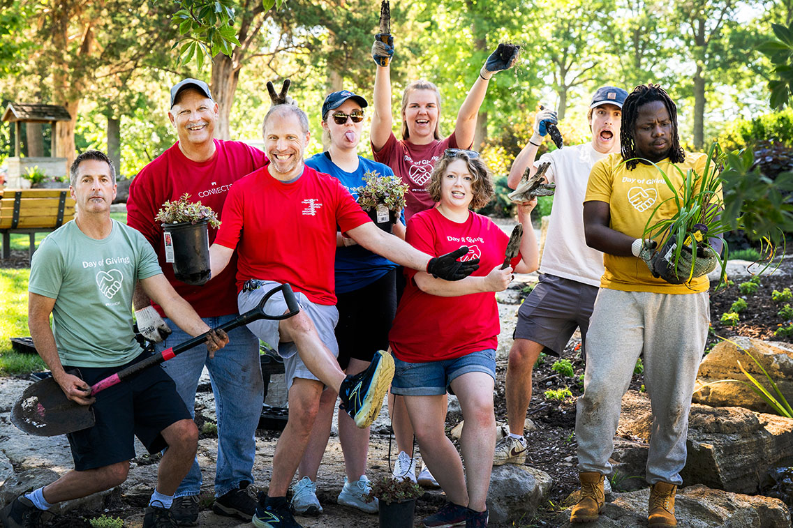 Topeka architects volunteer for a local Topeka Kansas park.