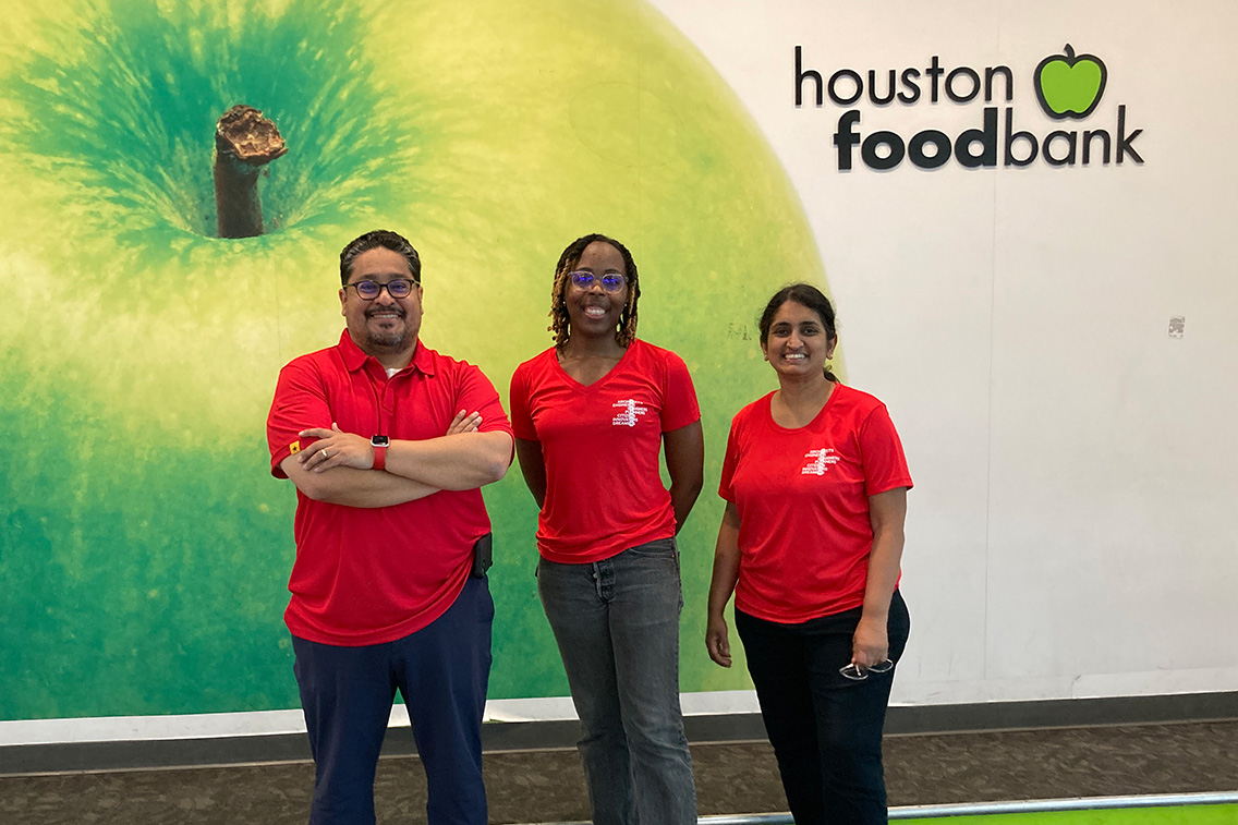 Treanor staff volunteering at their Day of Giving at the Houston Food Bank in Houston, Texas
