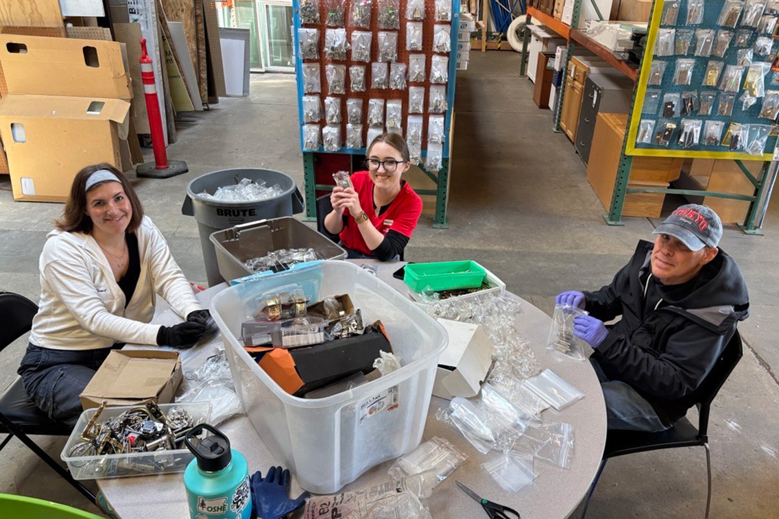Treanor staff volunteering at their Day of Giving at Evergreen Habitat for Humanity in Vancouver, Washington
