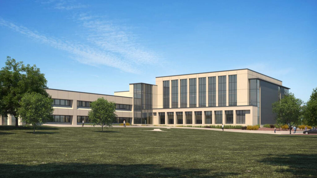 Exterior view of the Douglas County Law Enforcement Center Renovation project, designed by Treanor