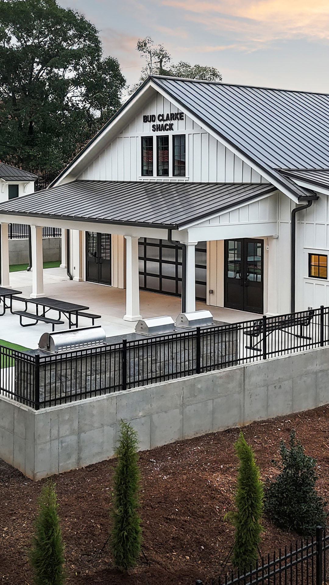 Exterior view of the Bud Clarke Shack at the Sigma Alpha Epsilon Fraternity at the University of Georgia