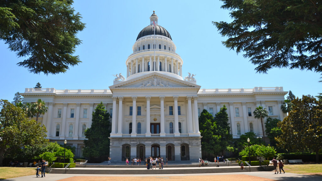 Exterior photo of the California State Capitol building, which Treanor provided infrastructure upgrade services for.